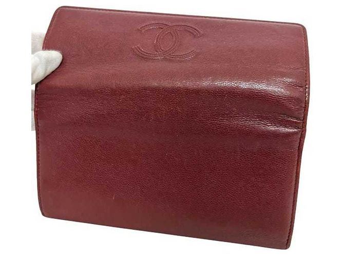 Cartera Larga Bordeaux Chanel Burdeos - vista 7