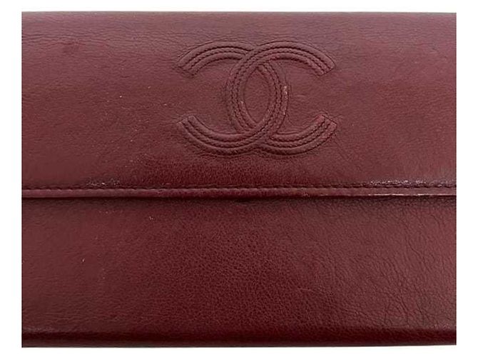 Cartera Larga Bordeaux Chanel Burdeos - vista 9