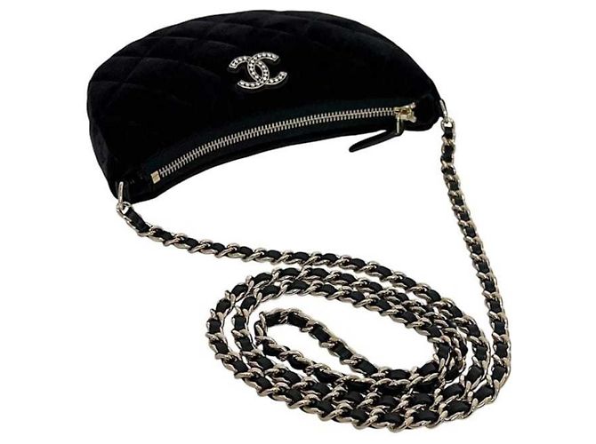 Borsa a spalla con catena a mezzaluna Chanel Nero - vista 10