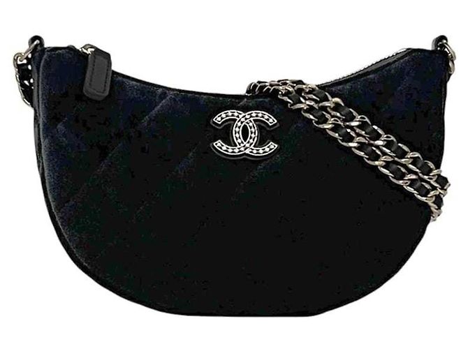 Borsa a spalla con catena a mezzaluna Chanel Nero - vista 2