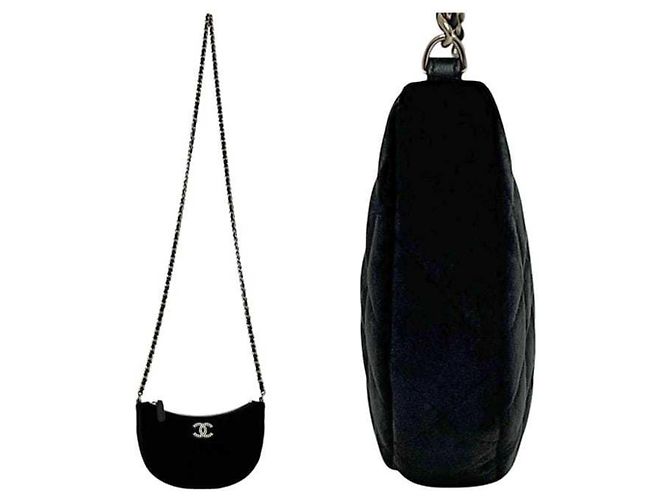 Borsa a spalla con catena a mezzaluna Chanel Nero - vista 3