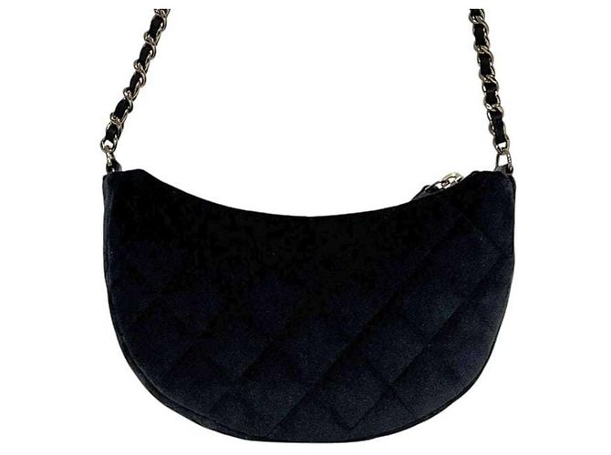 Borsa a spalla con catena a mezzaluna Chanel Nero - vista 4