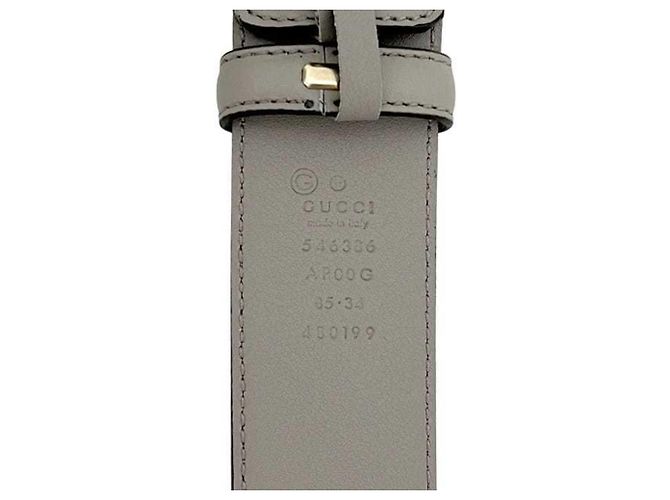 Grauer Leder Gürtel von Gucci Braun - Ansicht 11