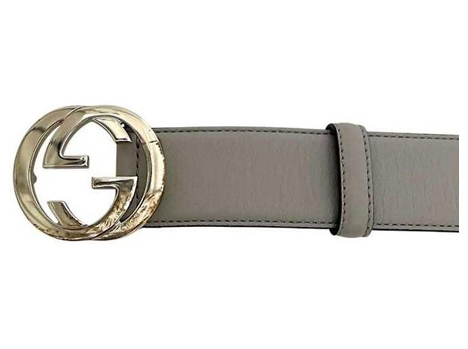 Grauer Leder Gürtel von Gucci Braun - Ansicht 4