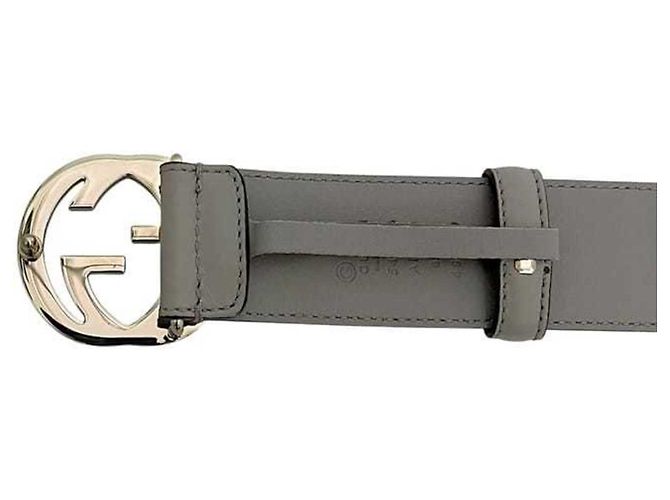 Grauer Leder Gürtel von Gucci Braun - Ansicht 5