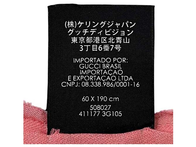 Stola in cotone rosa Gucci - vista 8