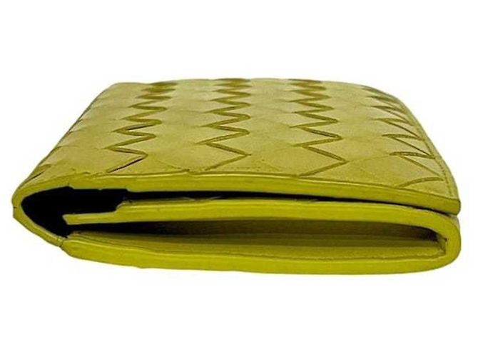 Cartera larga de piel amarilla Bottega Veneta Amarillo - vista 4