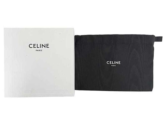 Pochette Mini Céline Triomphe Marrone Bianco - vista 10