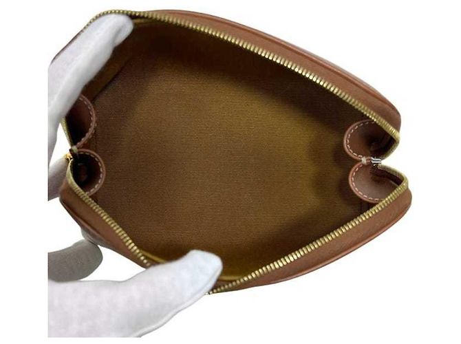 Pochette Mini Céline Triomphe Marrone Bianco - vista 8