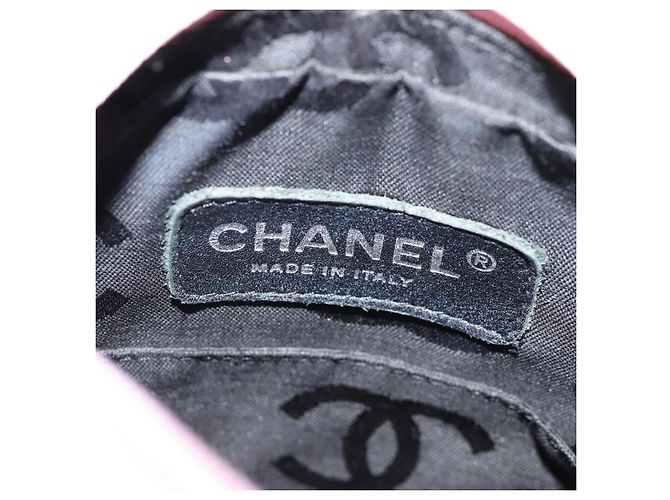 Chanel Cambon Zip Pouch aus gestepptem Leder klein Pink - Ansicht 5