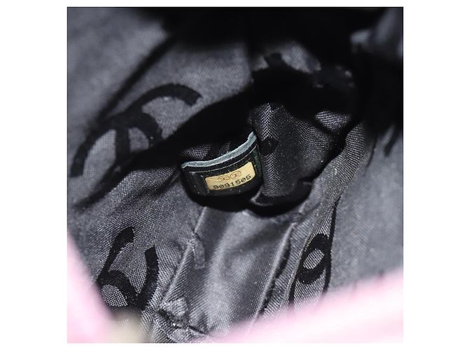 Chanel Cambon Zip Pouch aus gestepptem Leder klein Pink - Ansicht 7