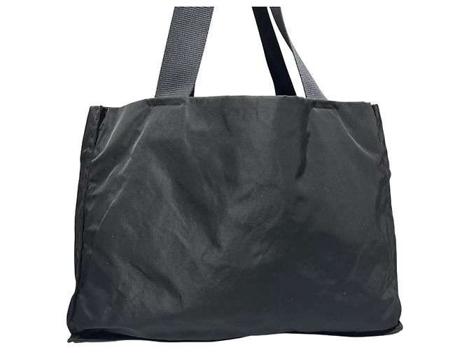 Schwarze Nylon-Tote mit Prada-Logo - Ansicht 3