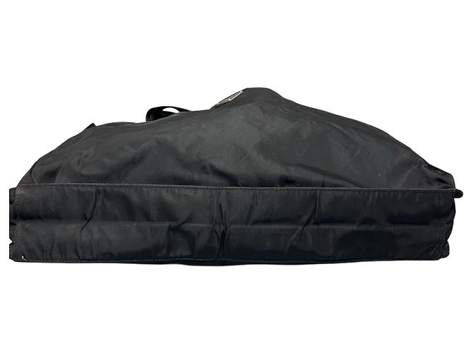 Schwarze Nylon-Tote mit Prada-Logo - Ansicht 5