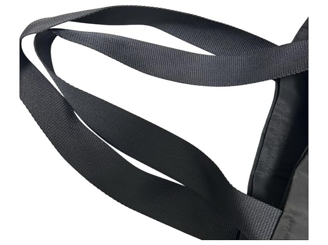 Schwarze Nylon-Tote mit Prada-Logo - Ansicht 7