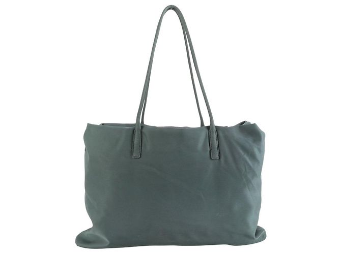 Dunkelgrüne Nylon-Tote mit Prada-Logo - Ansicht 3