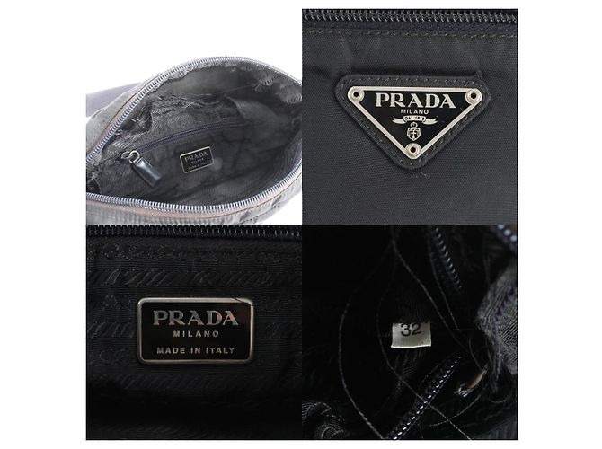 Borsa a tracolla incrociata in nylon nero con logo Prada Sport - vista 10