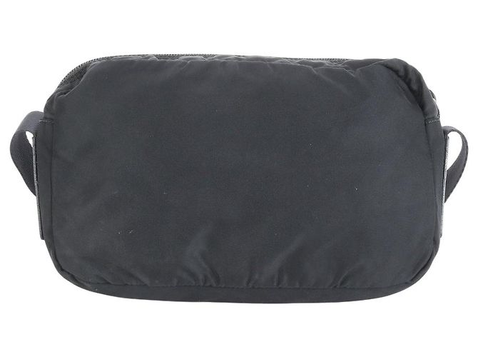 Borsa a tracolla incrociata in nylon nero con logo Prada Sport - vista 2