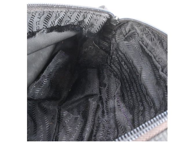 Borsa a tracolla incrociata in nylon nero con logo Prada Sport - vista 7