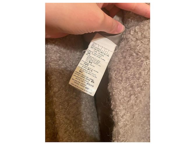 Abrigo Max Mara INTREND lana mohair alpaca gris - vista 10