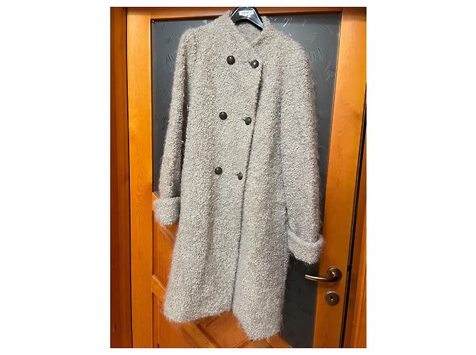Abrigo Max Mara INTREND lana mohair alpaca gris - vista 7
