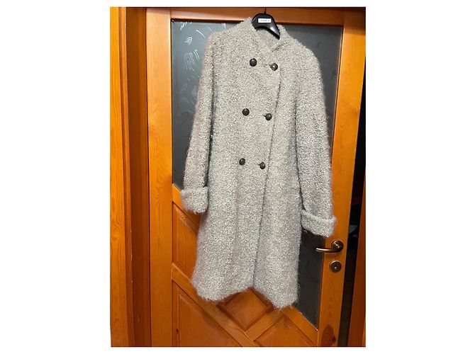 Abrigo Max Mara INTREND lana mohair alpaca gris - vista 8