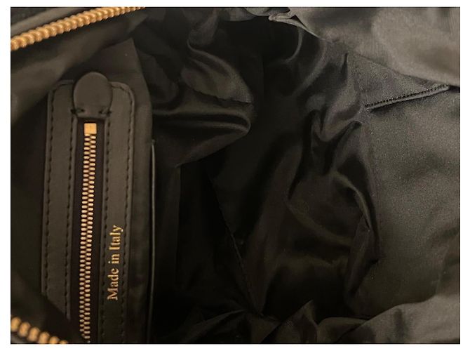 Zaino in mohair con logo MOSCHINO Nero Gold hardware - vista 8