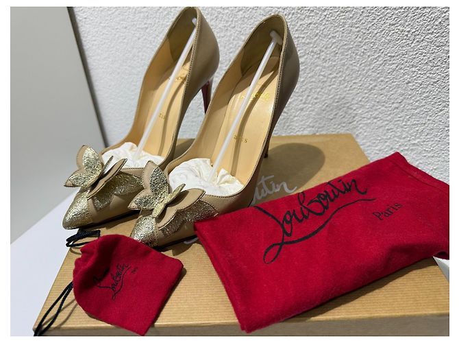 Christian Louboutin Maripopump 100 Spec Nude 37 Beige D'oro - vista 10