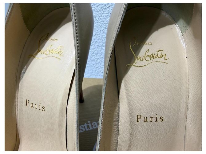 Christian Louboutin Maripopump 100 Spec Nude 37 Beige D'oro - vista 4
