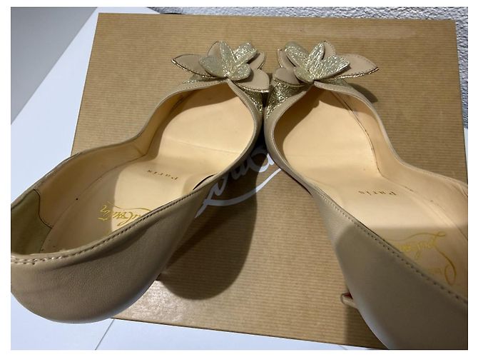 Christian Louboutin Maripopump 100 Spec Nude 37 Beige D'oro - vista 6