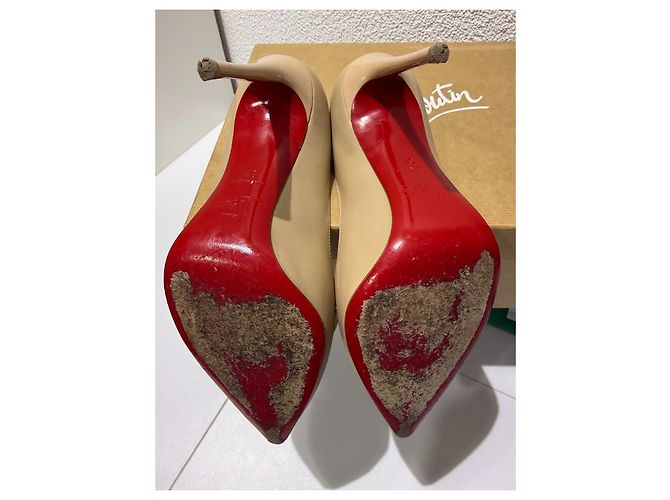 Christian Louboutin Maripopump 100 Spec Nude 37 Beige D'oro - vista 7