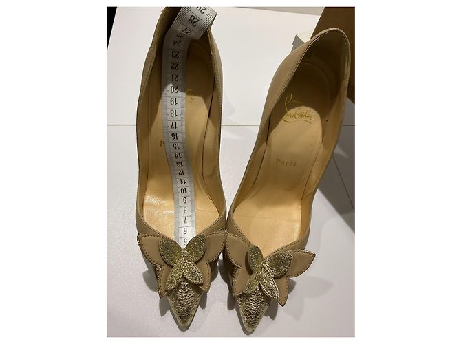 Christian Louboutin Maripopump 100 Spec Nude 37 Beige D'oro - vista 8