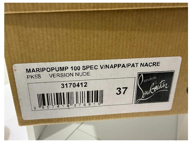 Christian Louboutin Maripopump 100 Spec Nude 37 Beige D'oro - vista 9