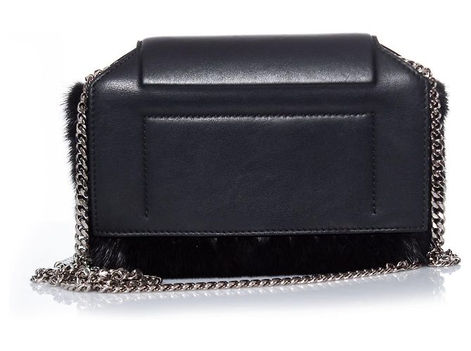 Borsa a tracolla in pelliccia di visone con fiocco Givenchy Nero - vista 3