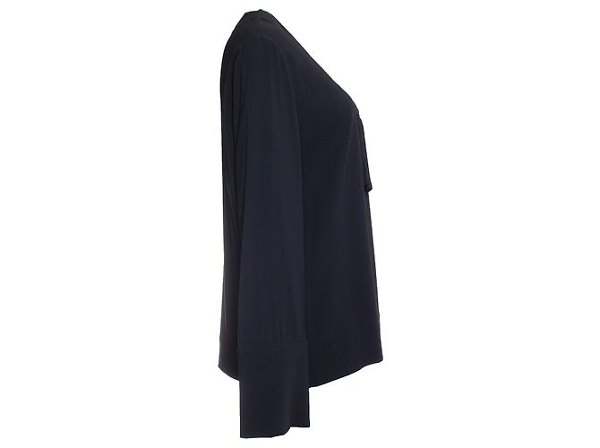 Blusa nera Marni con fiocco e maniche a sbuffo Nero - vista 3