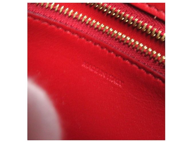 Classic Box Céline Borsa a spalla in pelle classica Celine Small Box Rosso - vista 12