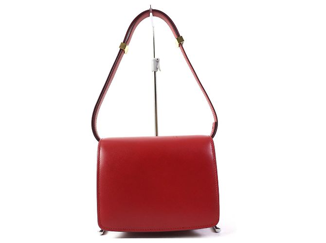 Classic Box Céline Borsa a spalla in pelle classica Celine Small Box Rosso - vista 3