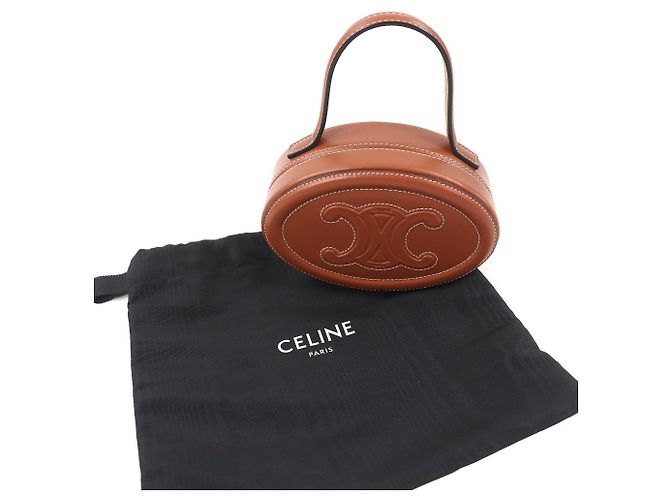 Céline Borsa Minaudière Ovale Celine Marrone - vista 2