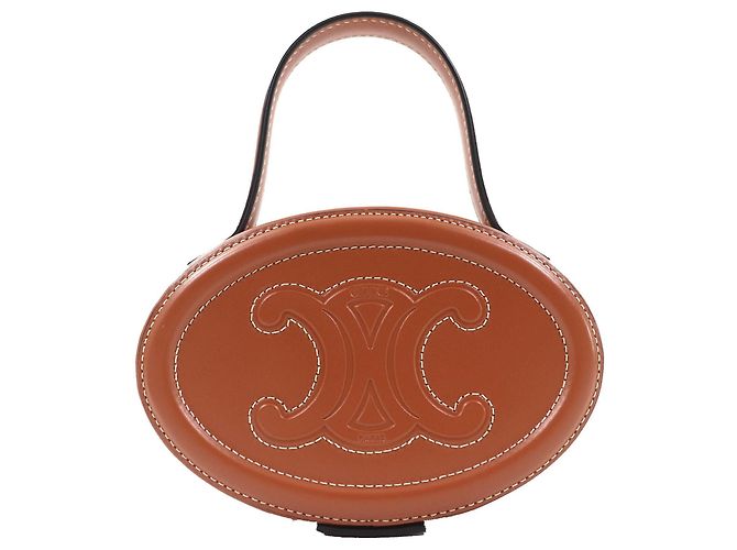 Céline Borsa Minaudière Ovale Celine Marrone - vista 3