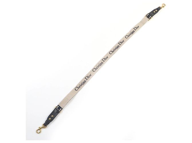 Christian Dior Canvas Embroidered Logo Design Shoulder Strap Navy blue - view 5