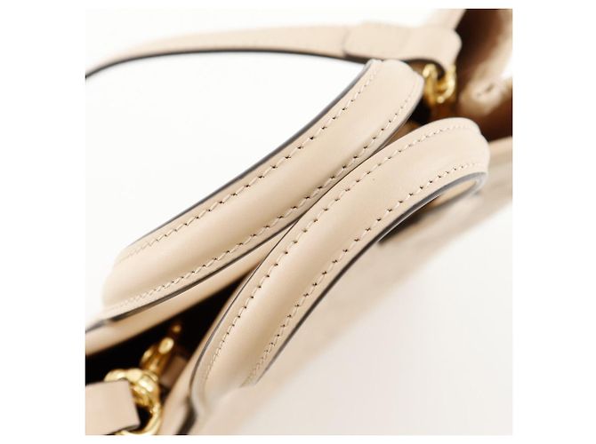 Borsa Super Mini Gucci in pelle 2 in 1 Beige - vista 5