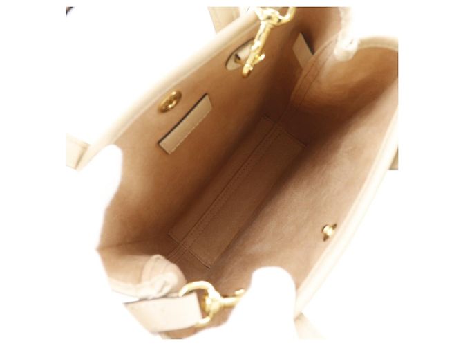 Borsa Super Mini Gucci in pelle 2 in 1 Beige - vista 6