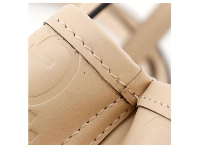 Borsa Super Mini Gucci in pelle 2 in 1 Beige - vista 7