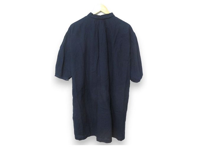 Autre Marque 45R Hemdblusenkleid mit Raffung Blau - Ansicht 2