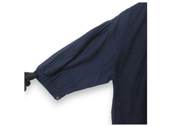 Autre Marque 45R Hemdblusenkleid mit Raffung Blau - Ansicht 4