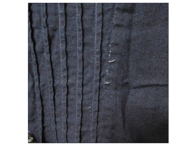 Autre Marque 45R Hemdblusenkleid mit Raffung Blau - Ansicht 9