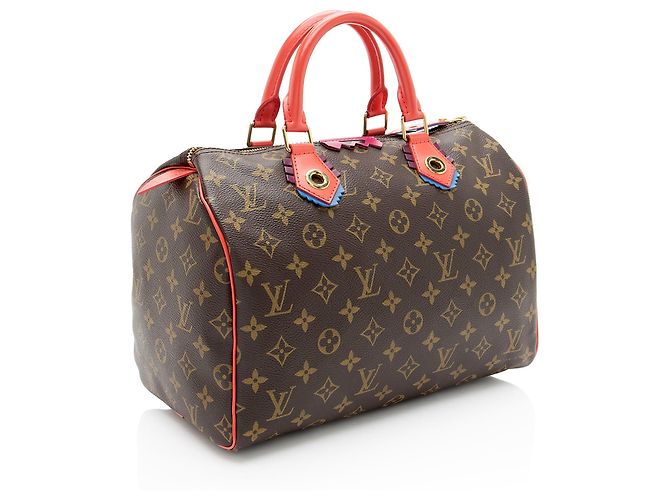 Louis Vuitton Limited Edition Monogram Canvas Totem Speedy 30 Tasche Braun - Ansicht 2