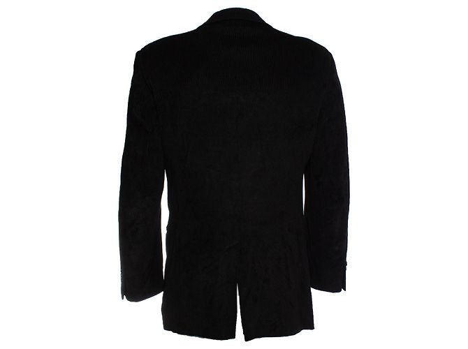 Schwarzer Rippvelours-Blazer von Donna Karan - Ansicht 2
