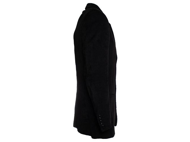 Schwarzer Rippvelours-Blazer von Donna Karan - Ansicht 3