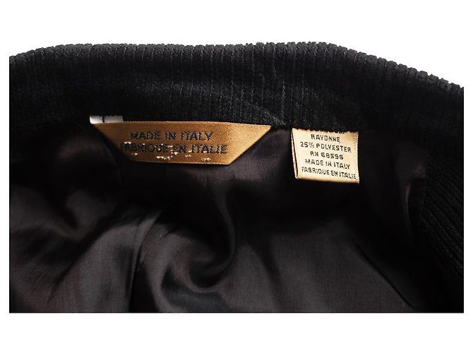 Schwarzer Rippvelours-Blazer von Donna Karan - Ansicht 5