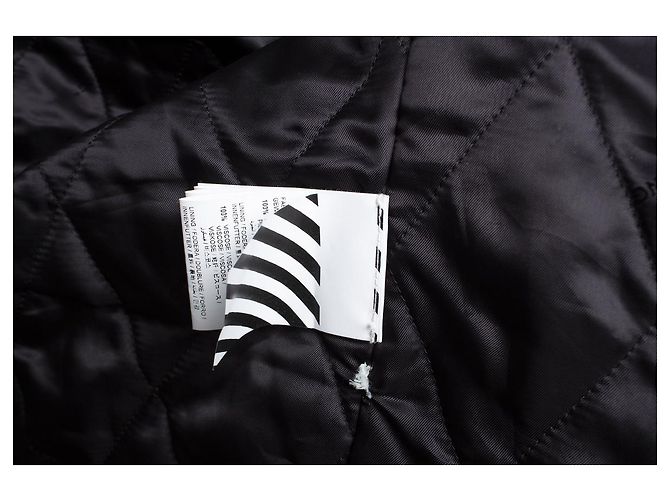 Off White OFF-WHITE Leder Bikerjacke Schwarz - Ansicht 6